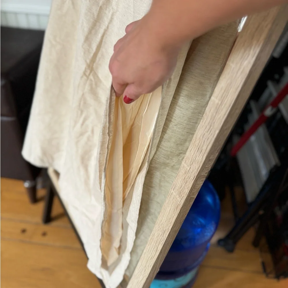 Showpo One-Shoulder Cream Midi Dress - Picture 8 of 10